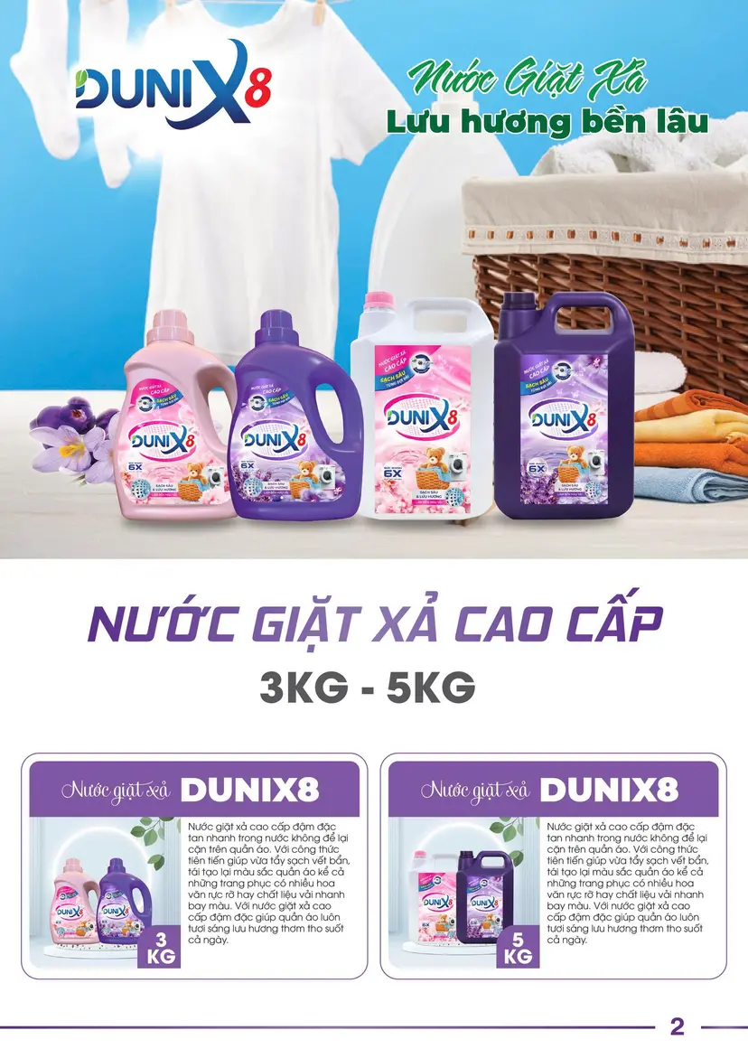 Catalogue Giặt xả Dunix8