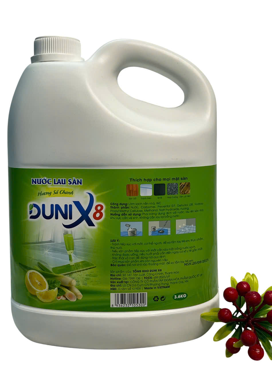 Nước lau sàn Dunix8 sả chanh